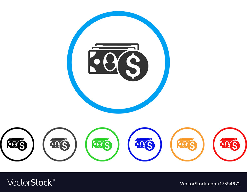 Cash rounded icon Royalty Free Vector Image - VectorStock