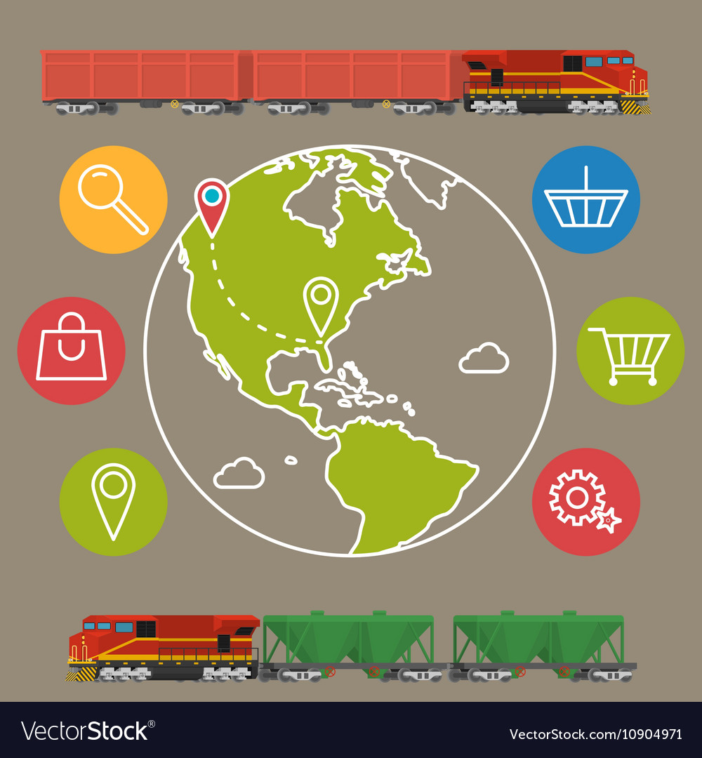 Delivery service concept background logistics Vector Image