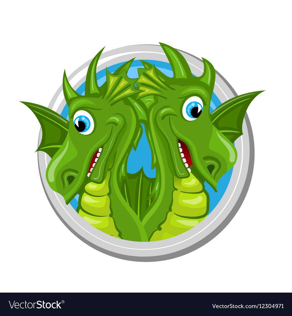 Dragon Gemini Zodiac sign Royalty Free Vector Image