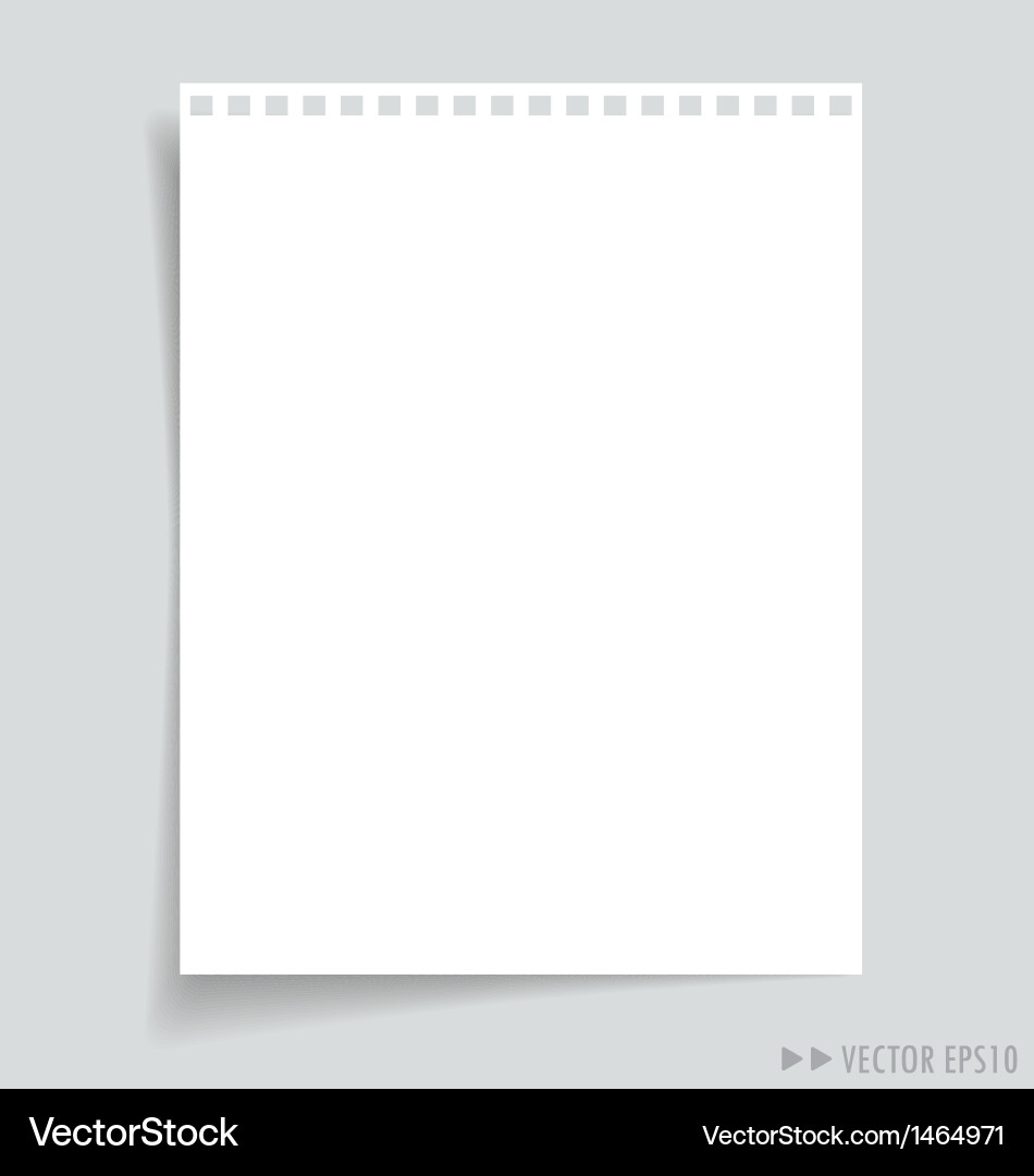 Empty white papers Royalty Free Vector Image - VectorStock