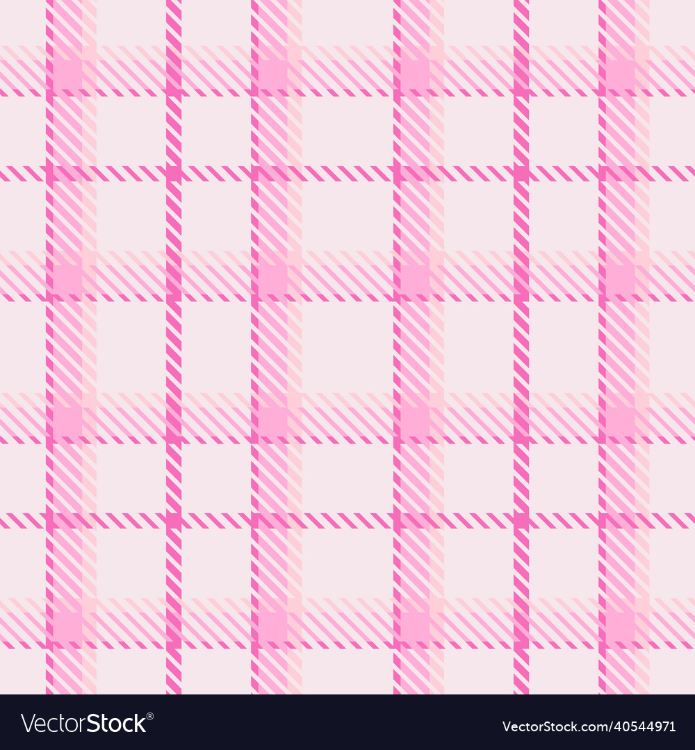 Girly pink seamless plaid pattern gingham Vector Image