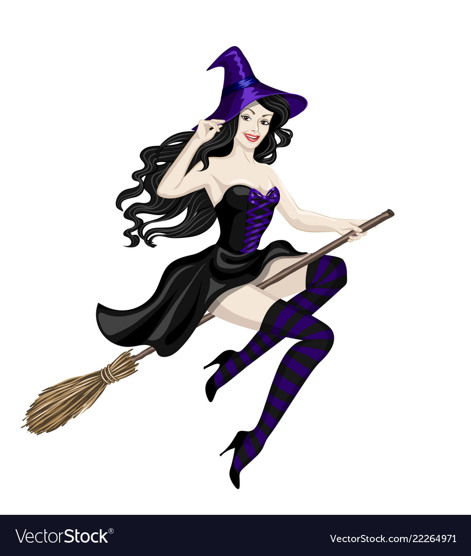 Halloween Witch Royalty Free Vector Image Vectorstock 7839