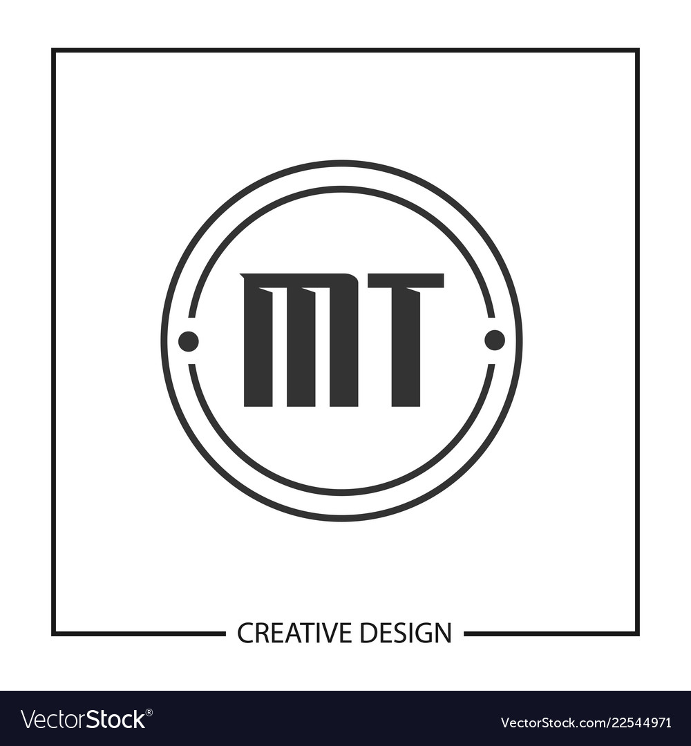 Initial letter mt logo template design