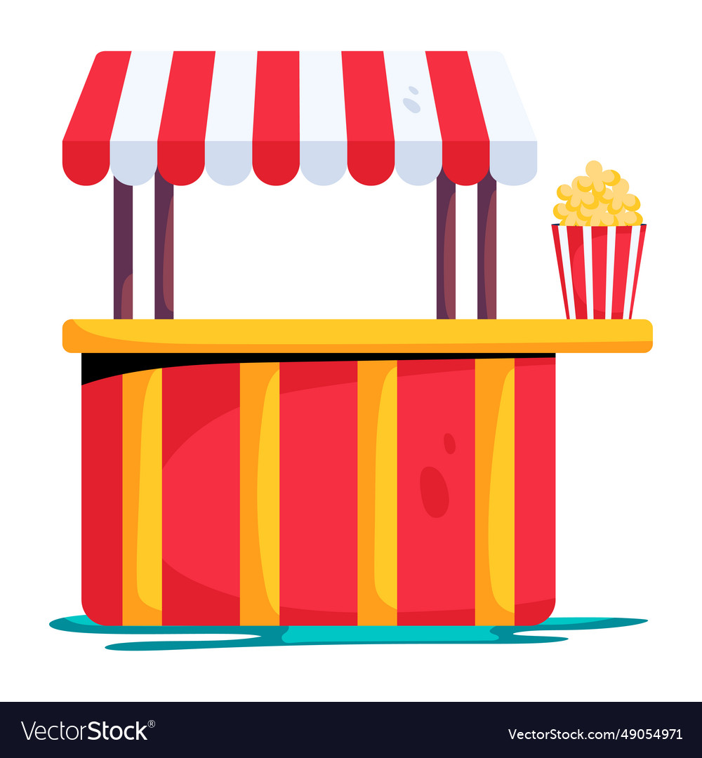 Popcorn Cart Royalty Free Vector Image - Vectorstock