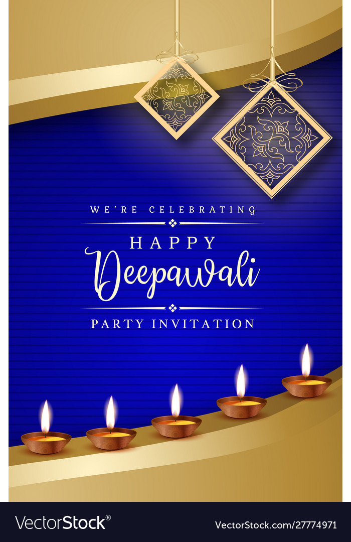 Royal happy diwali religious posters vector image Royal happy diwali religious posters