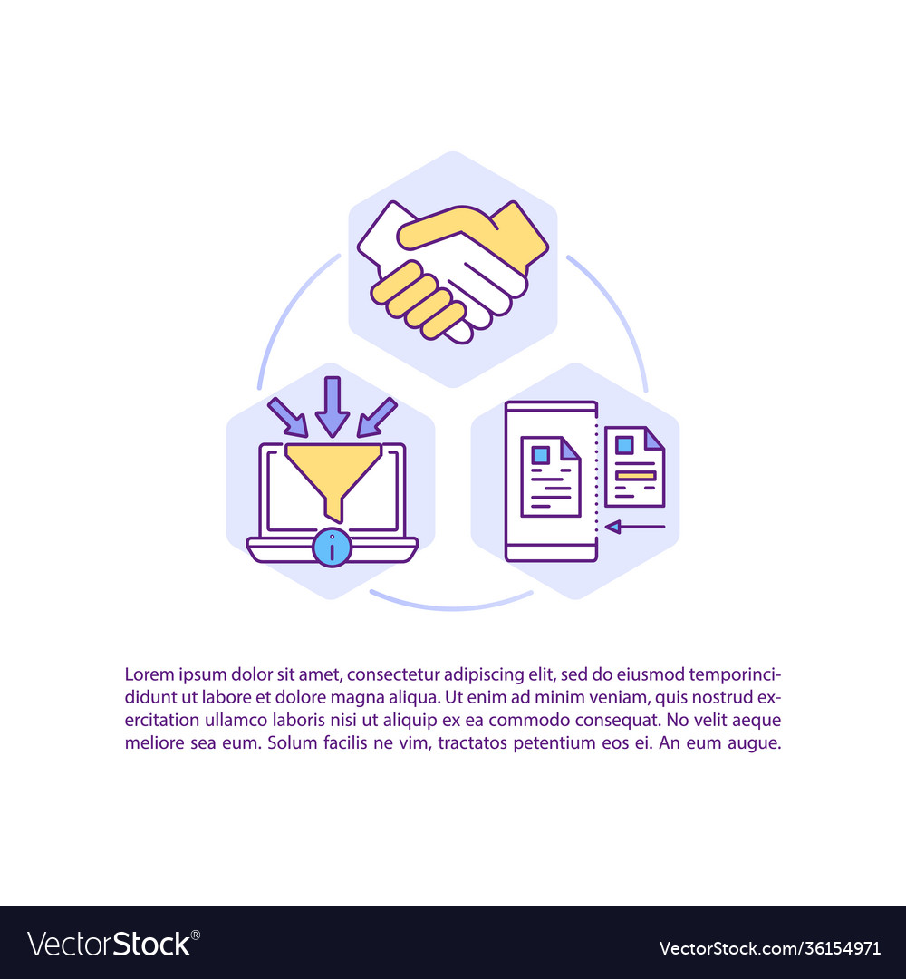 Software for contract management concept icon vector image