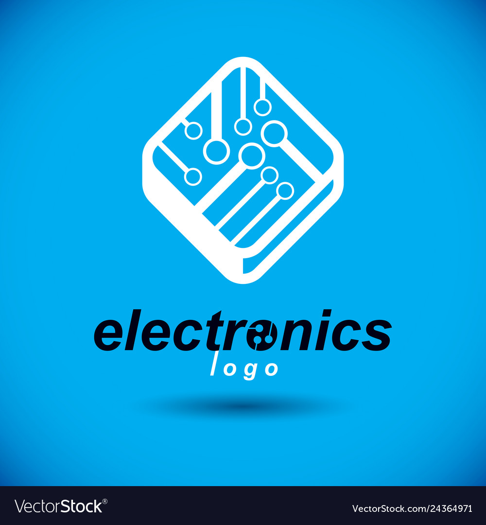 Technology cpu design with square microprocessor vector image Technology cpu design with square microprocessor
