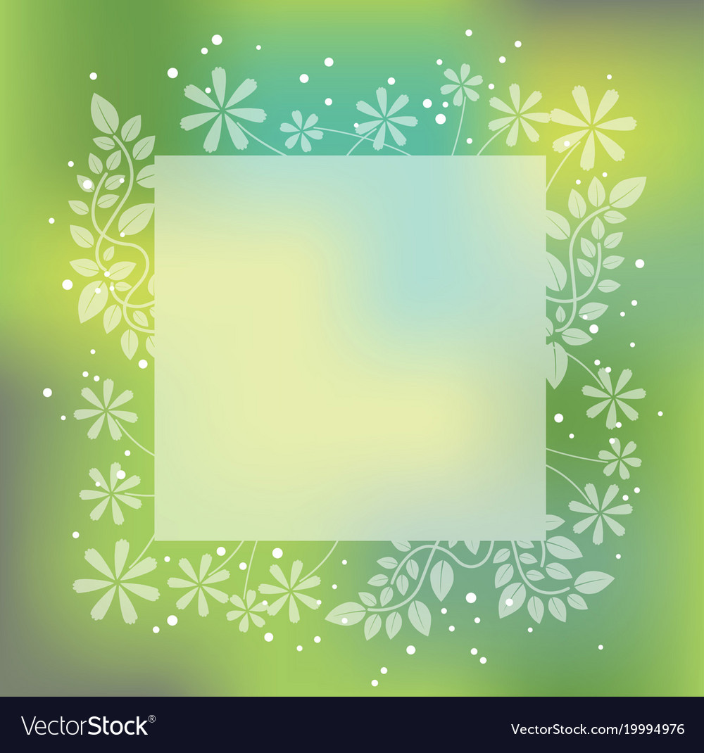 Abstract square springtime frame