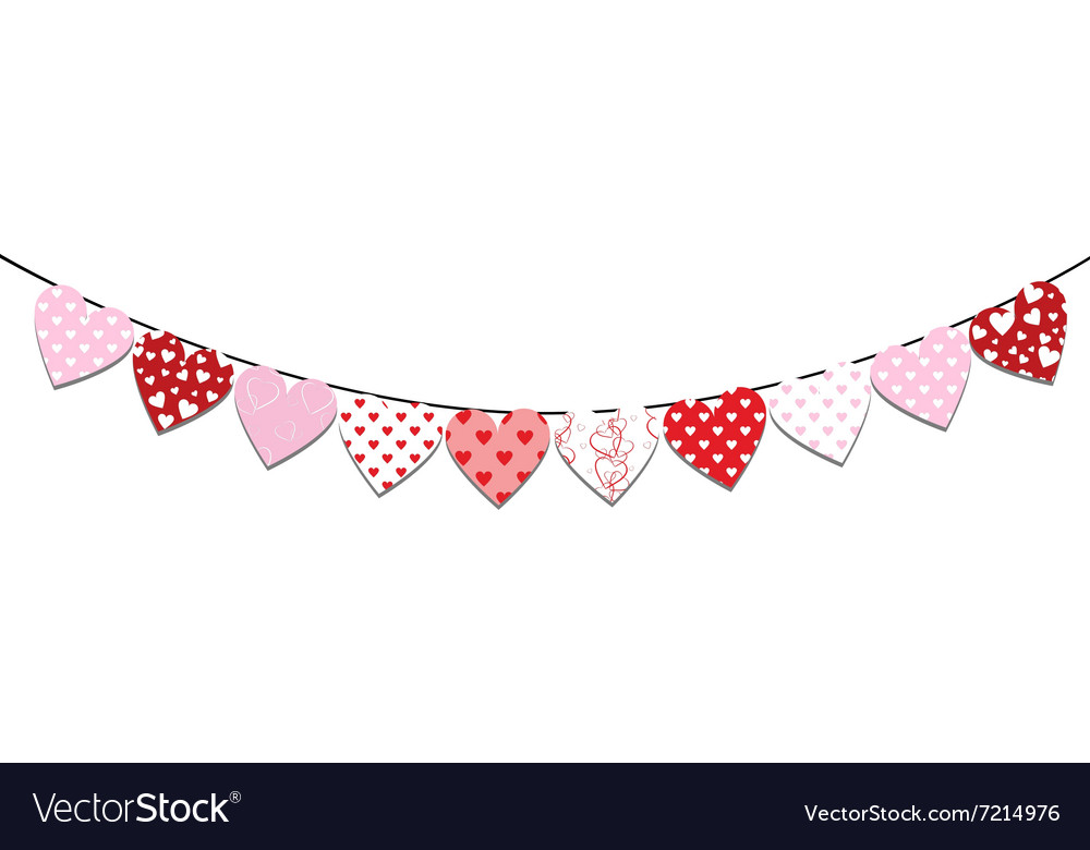 bunting-valentine-decoration-royalty-free-vector-image