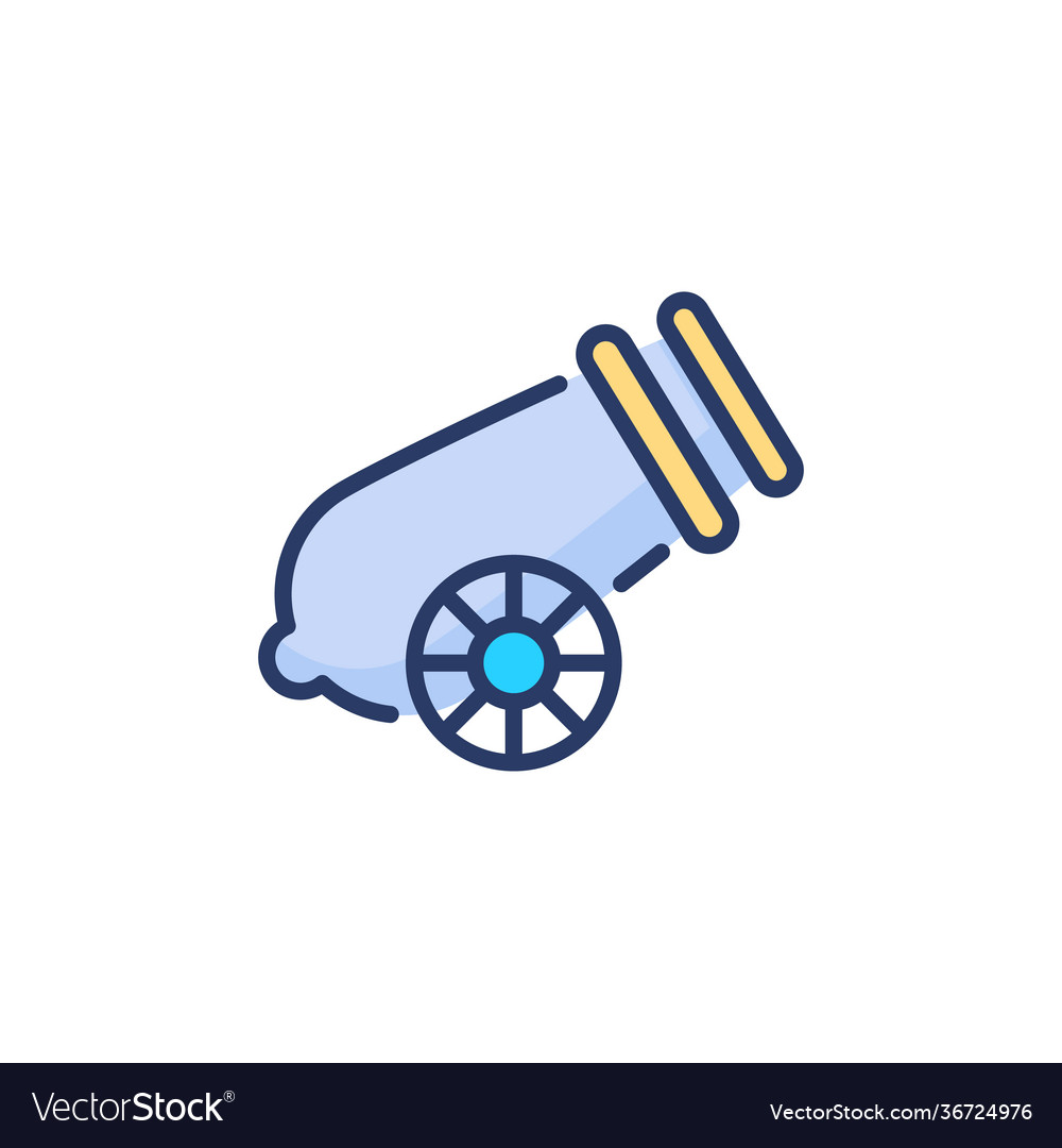 Cannon icon in logotype Royalty Free Vector Image