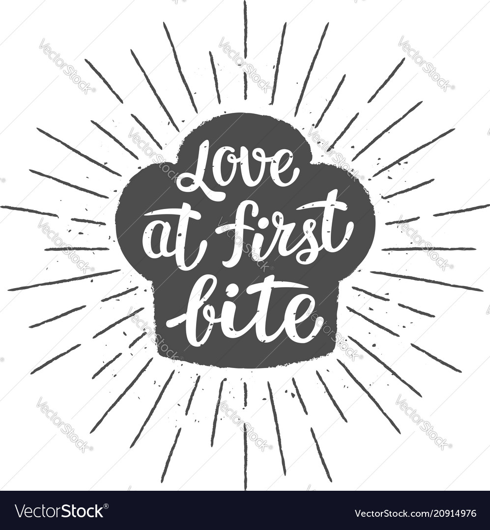 Chefs toque silhouette with lettering vector image Chefs toque silhouette with lettering