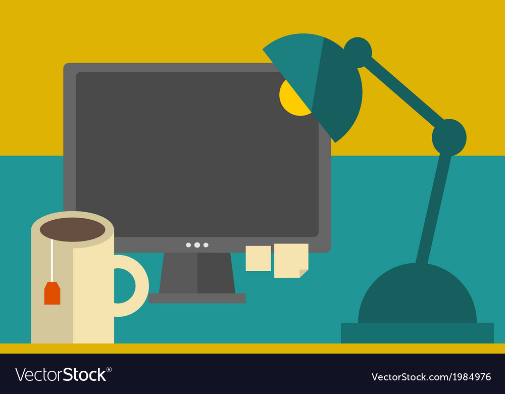 Computer screen on the table