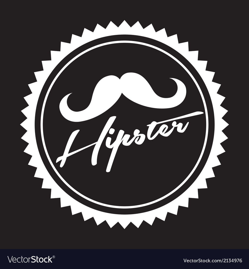 Hipster design over black background