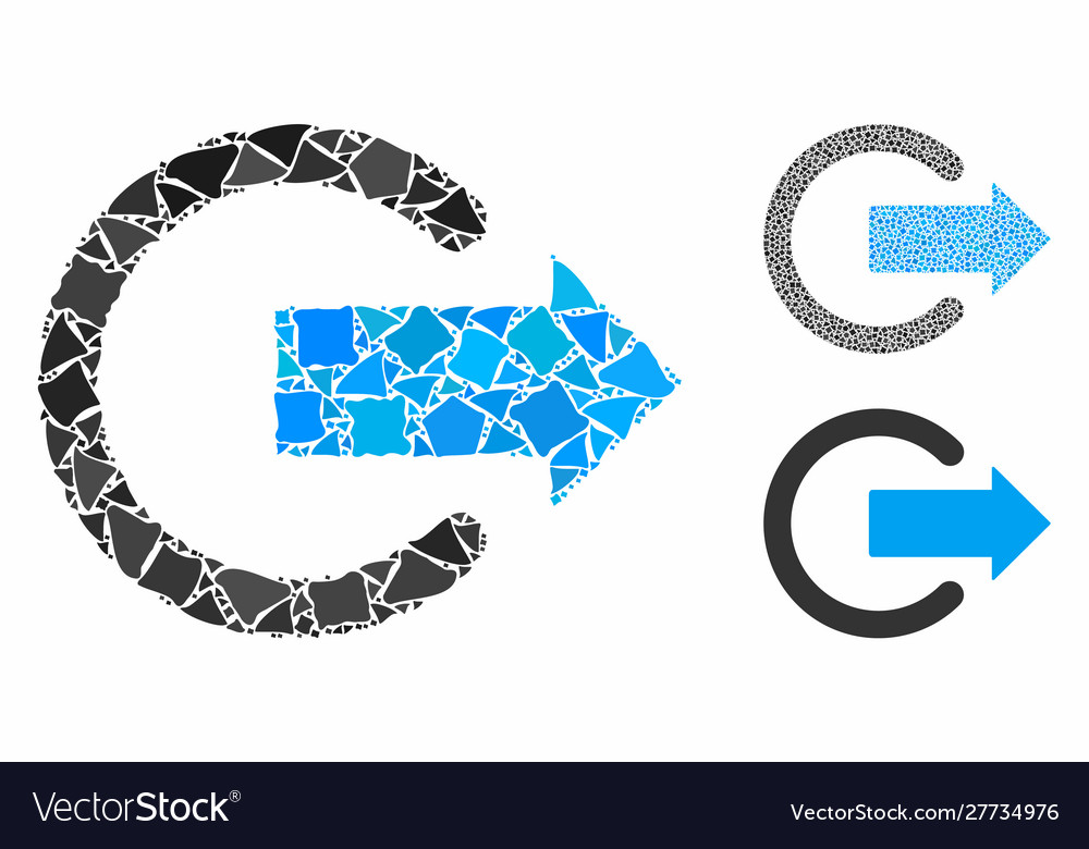 Logout mosaic icon bumpy items vector image Logout mosaic icon bumpy items