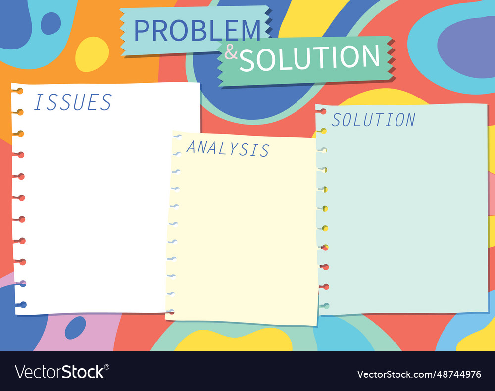 Problem and solution dashboard design template