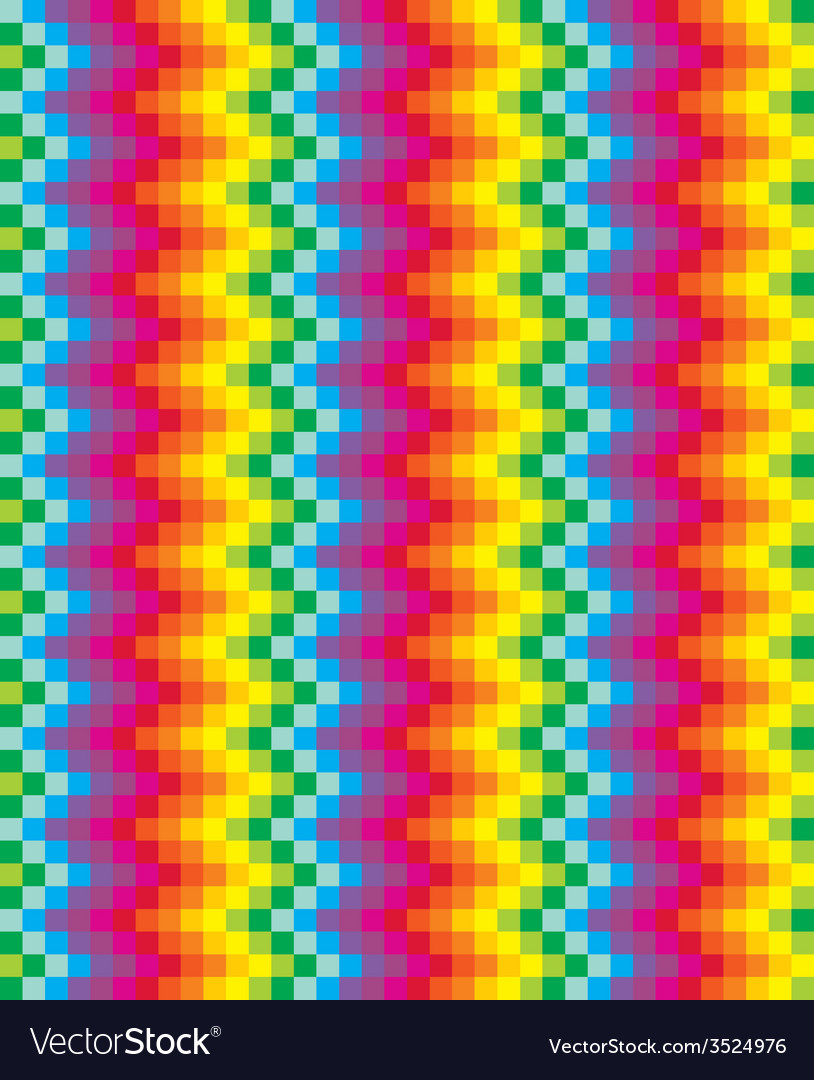 Rainbow Pixel Art Grid