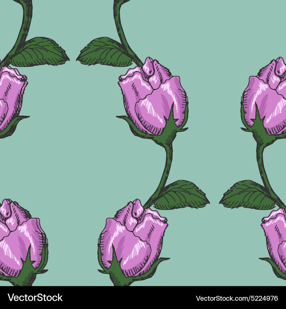 Seamless background with flowers Royalty Free Vector Image