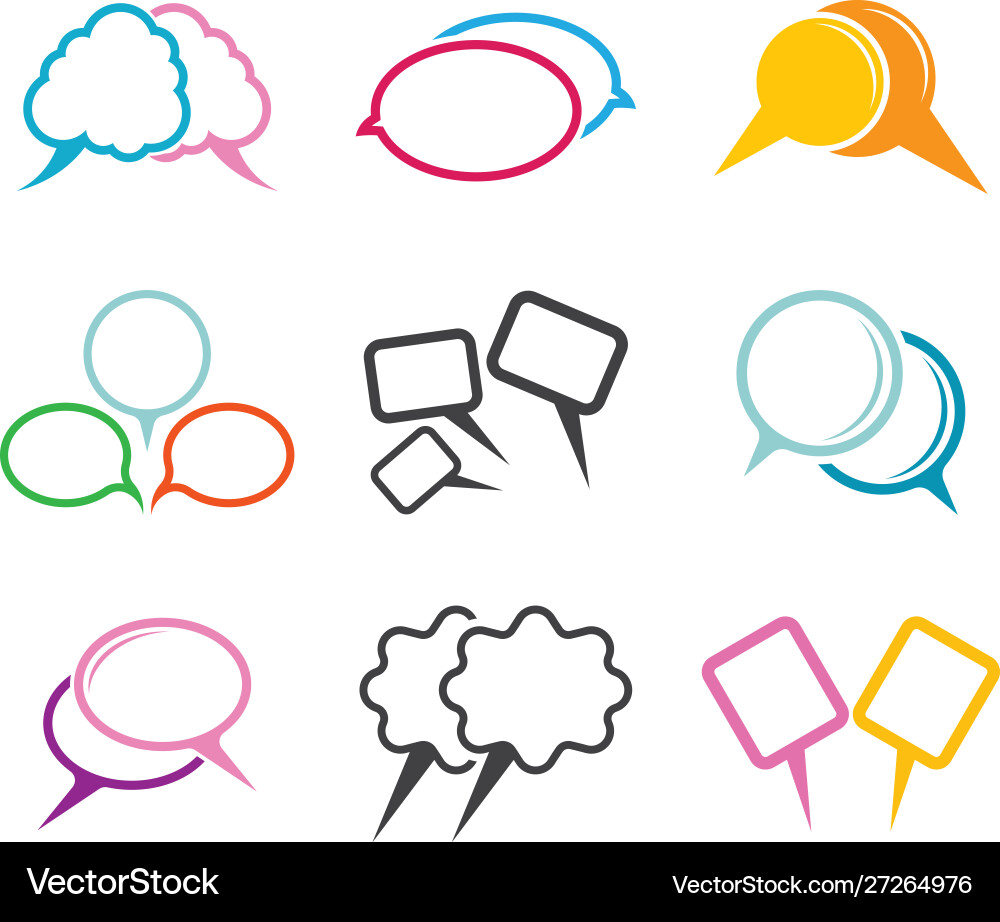 Speech bubble logo Royalty Free Vector Image - VectorStock