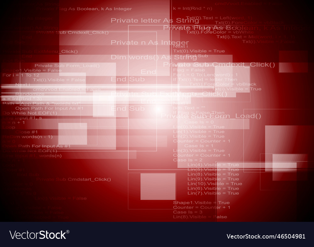 Abstract red tech background vector image Abstract red tech background