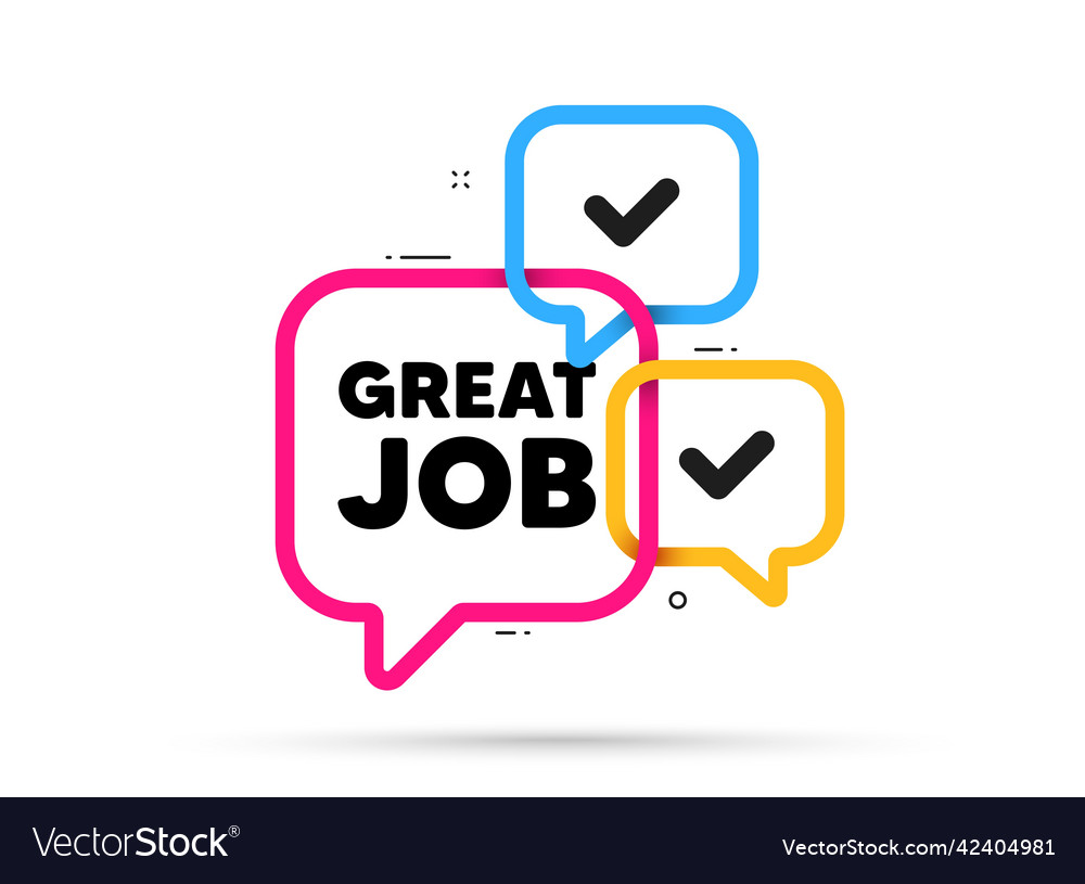 Great job symbol recruitment agency sign ribbon Vector Image