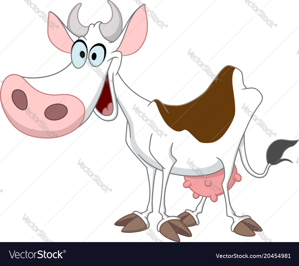 Happy cow Royalty Free Vector Image - VectorStock