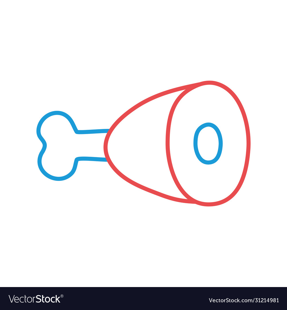 Meat line and fill style icon design