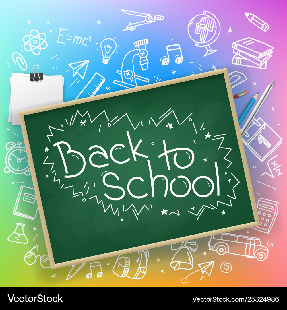 Back To School Banner Design Royalty Free Vector Image
