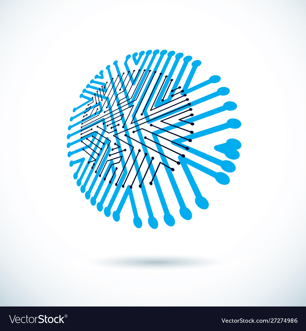 Circuit board digital technologies abstraction vector image Circuit board digital technologies abstraction