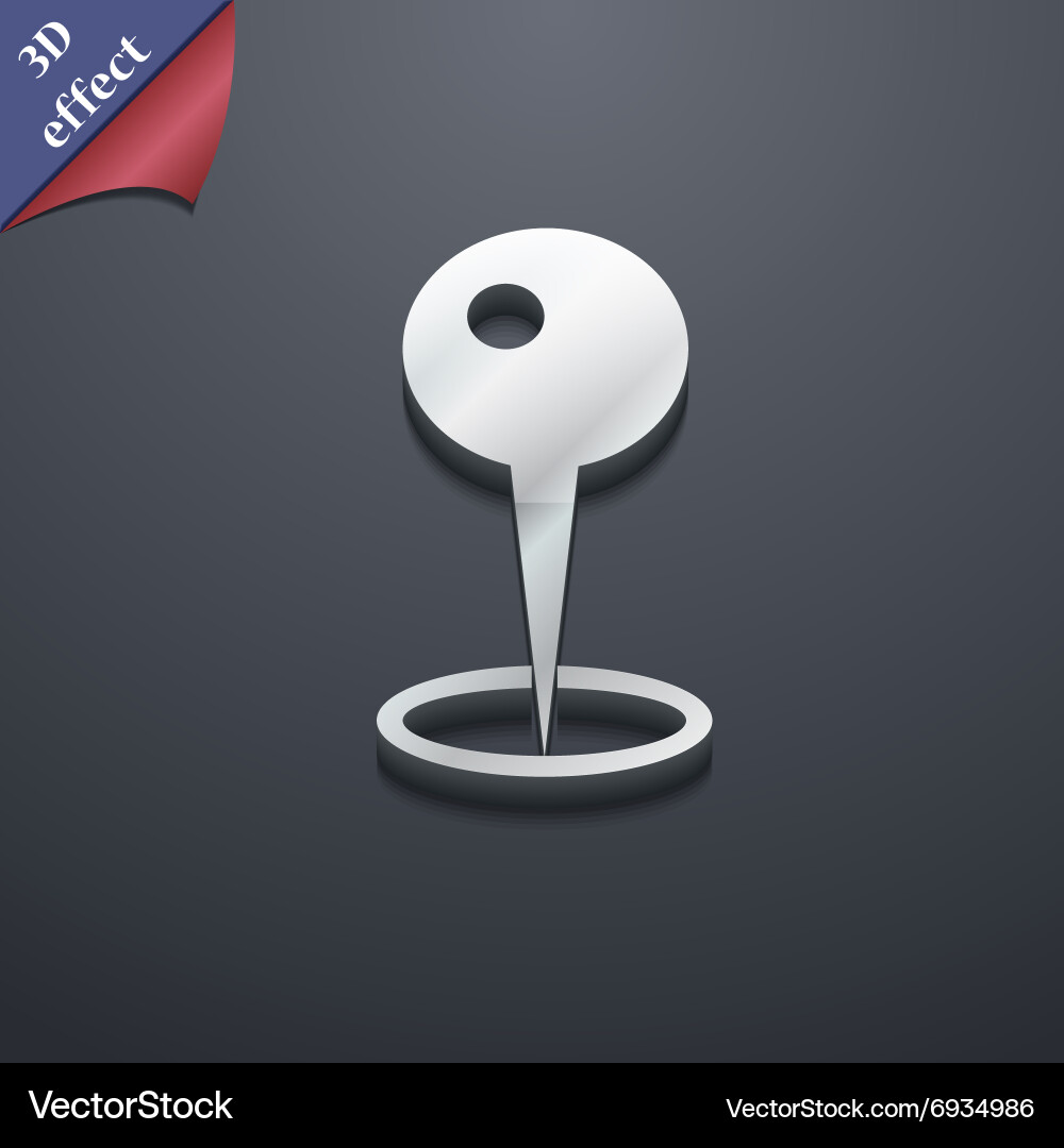 Map pointer icon symbol 3d style trendy modern Vector Image
