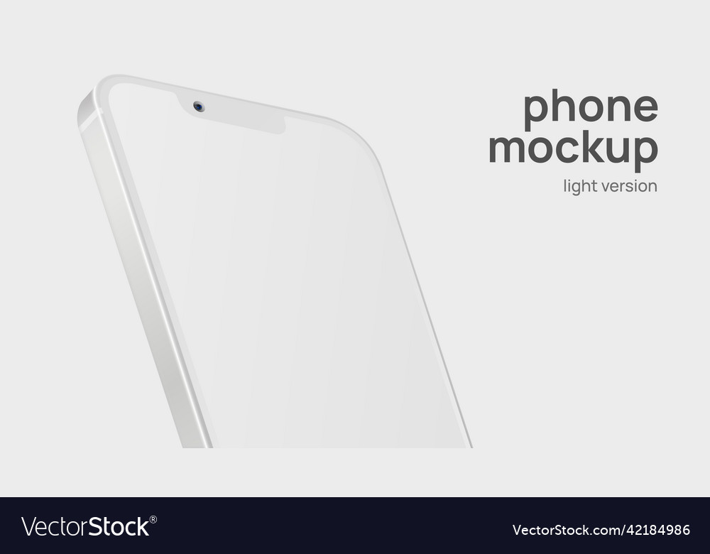 Minimalistic banner with editable smartphone vector image Minimalistic banner with editable smartphone