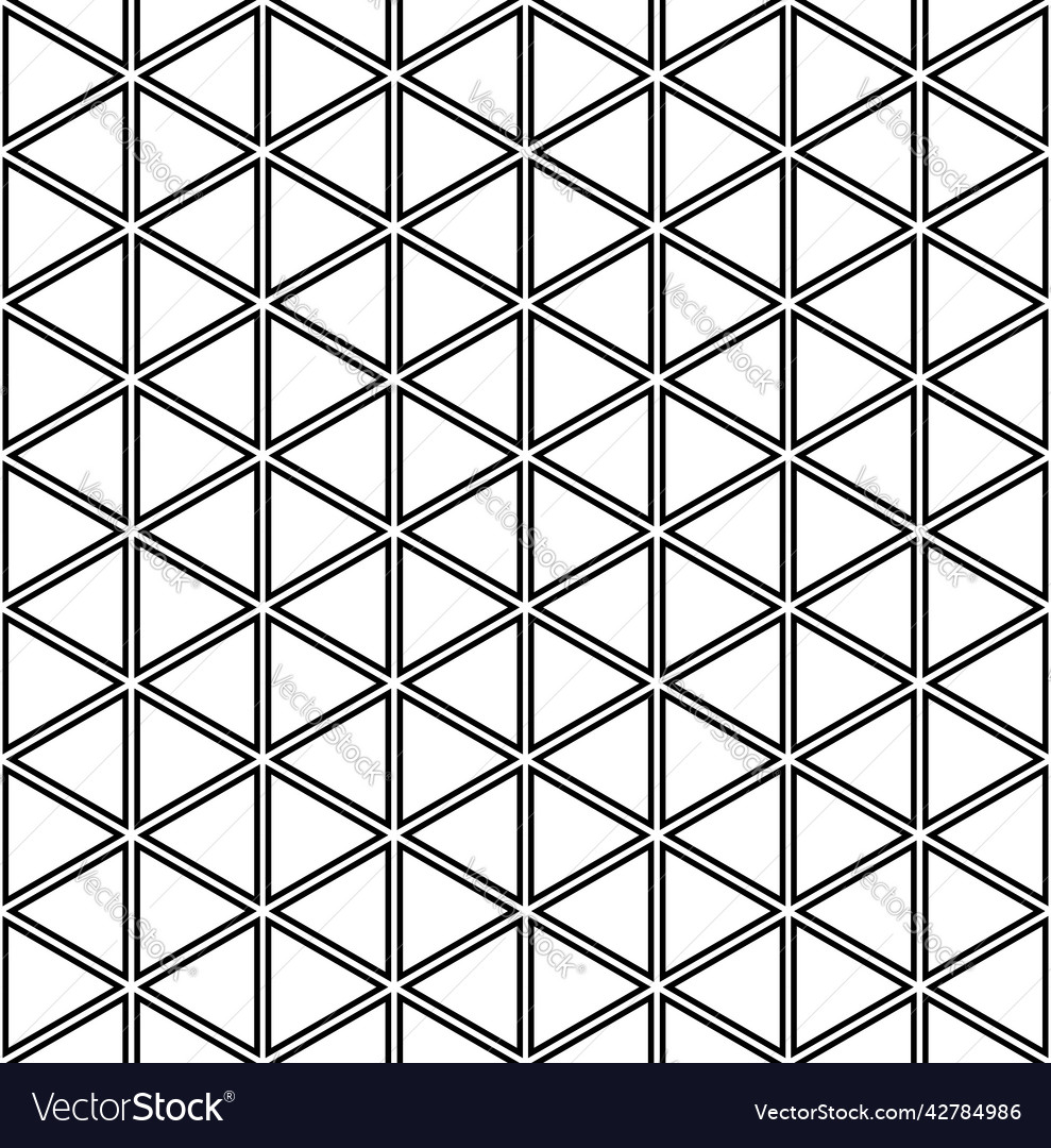 Seamless hexagons and trianngles pattern vector image Seamless hexagons and trianngles pattern