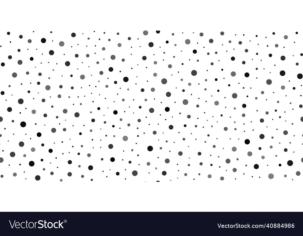 Seamless pattern with random black dots on white