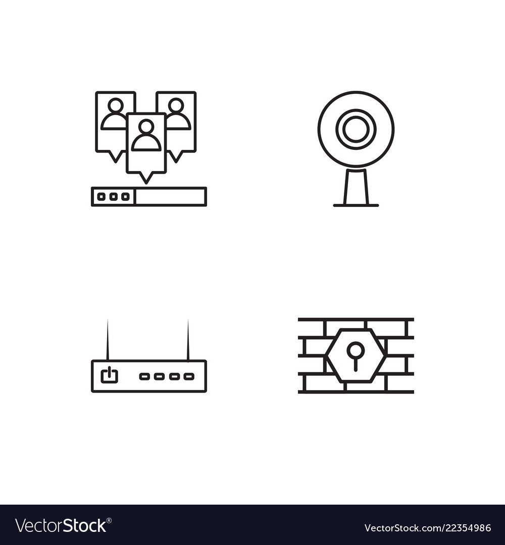 Web & Network Outlined Icons