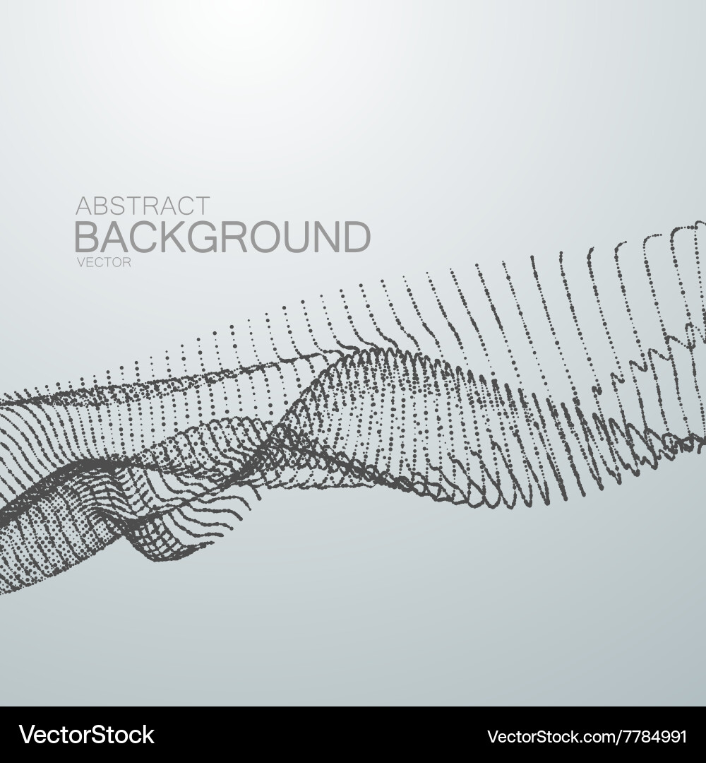 3d abstract digital wave Royalty Free Vector Image