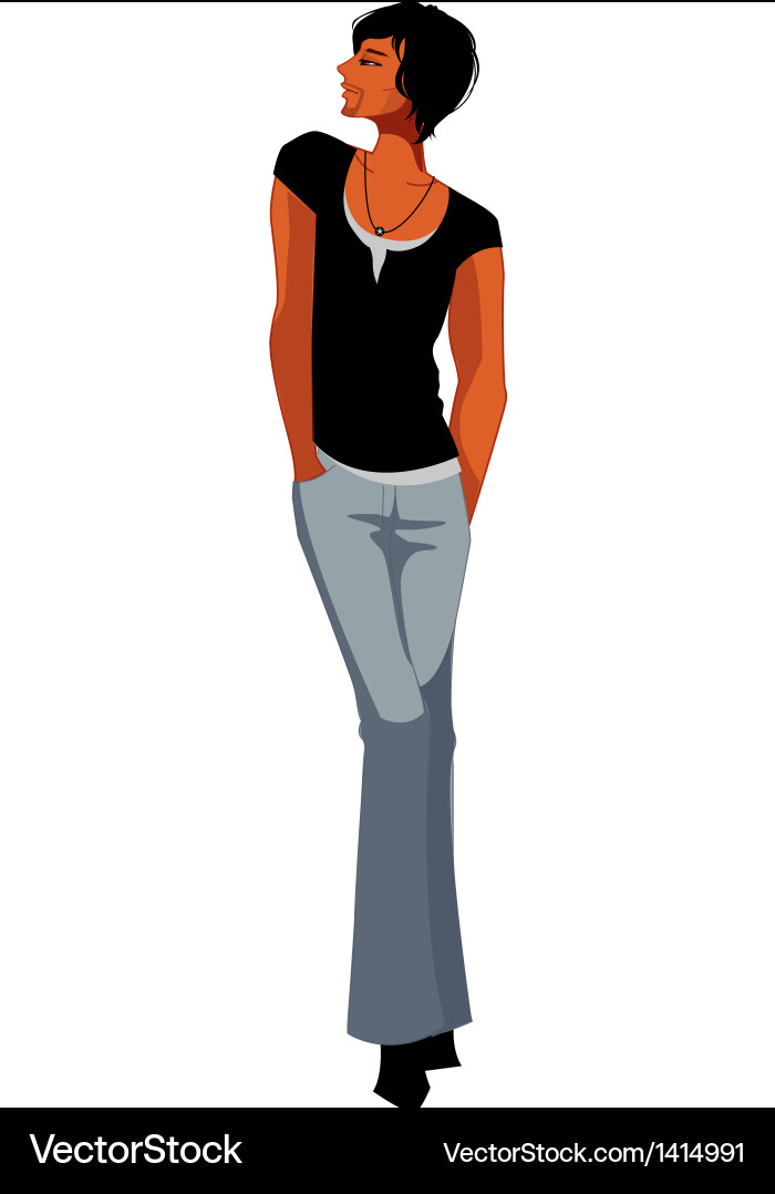 A view of man Royalty Free Vector Image - VectorStock