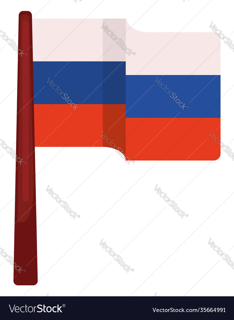 Big flag on a white background Royalty Free Vector Image