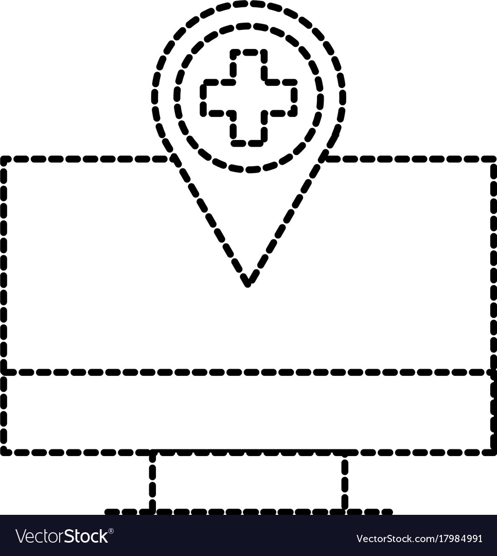 Computer monitor with hospital pointer map