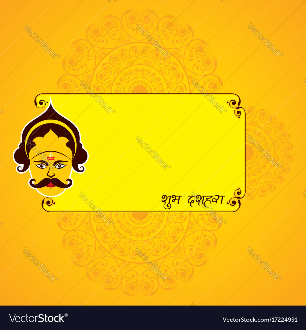 Dussehra festival greeting or poster design