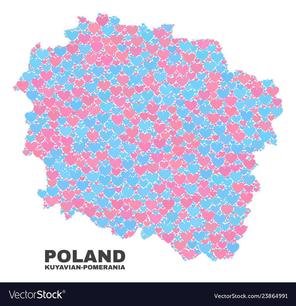 Kuyavian-pomeranian voivodeship map - mosaic