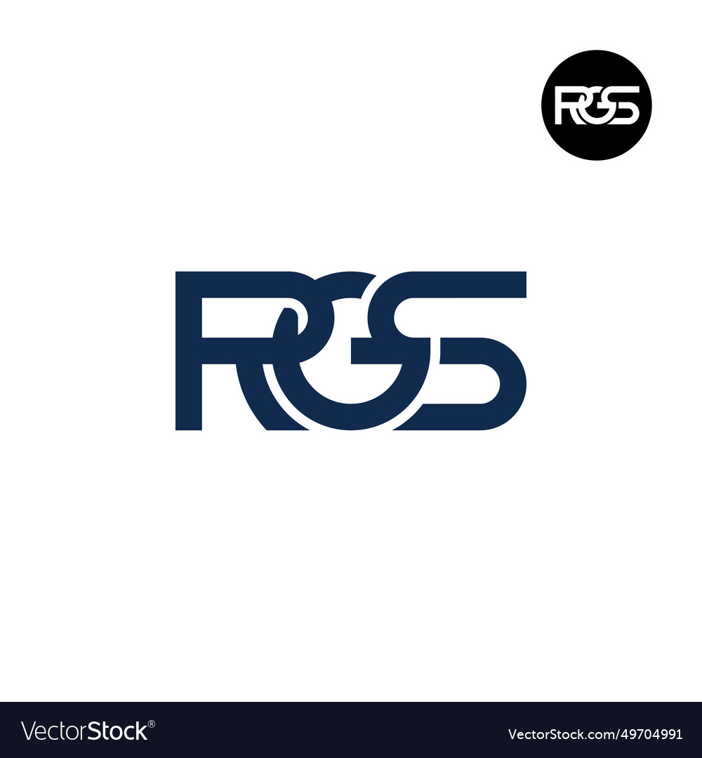 Letter rgs monogram logo design Royalty Free Vector Image