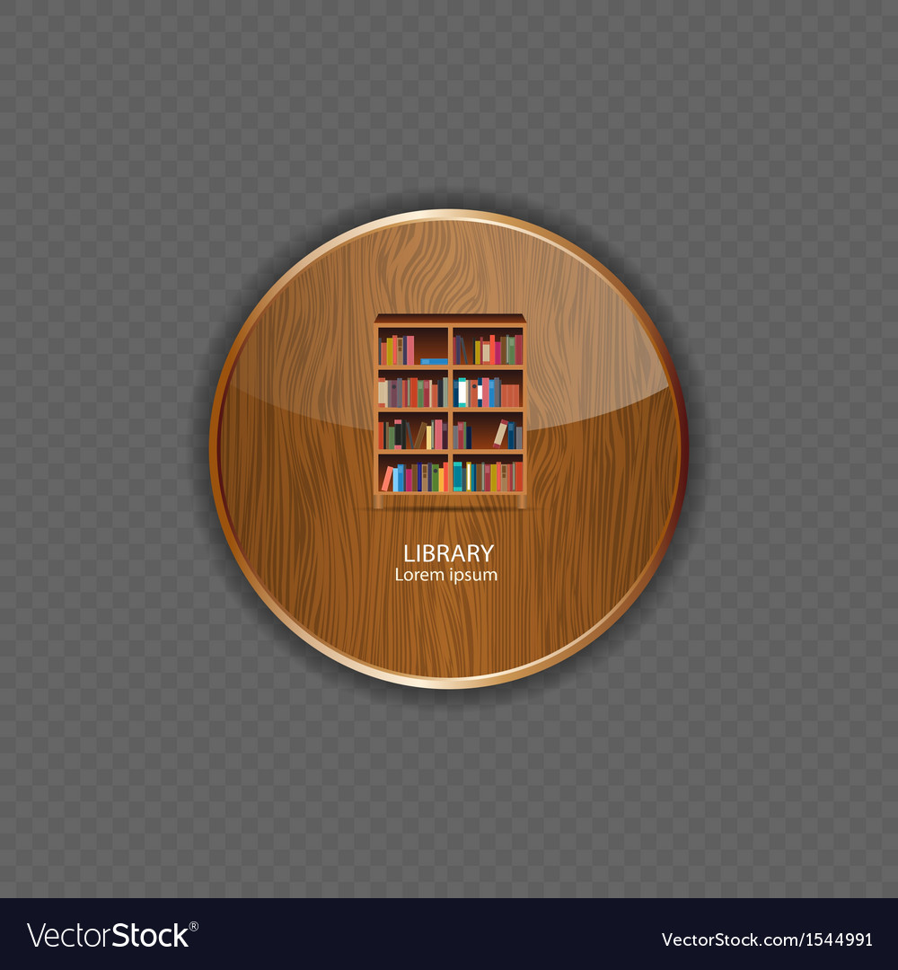 Library wood application icons