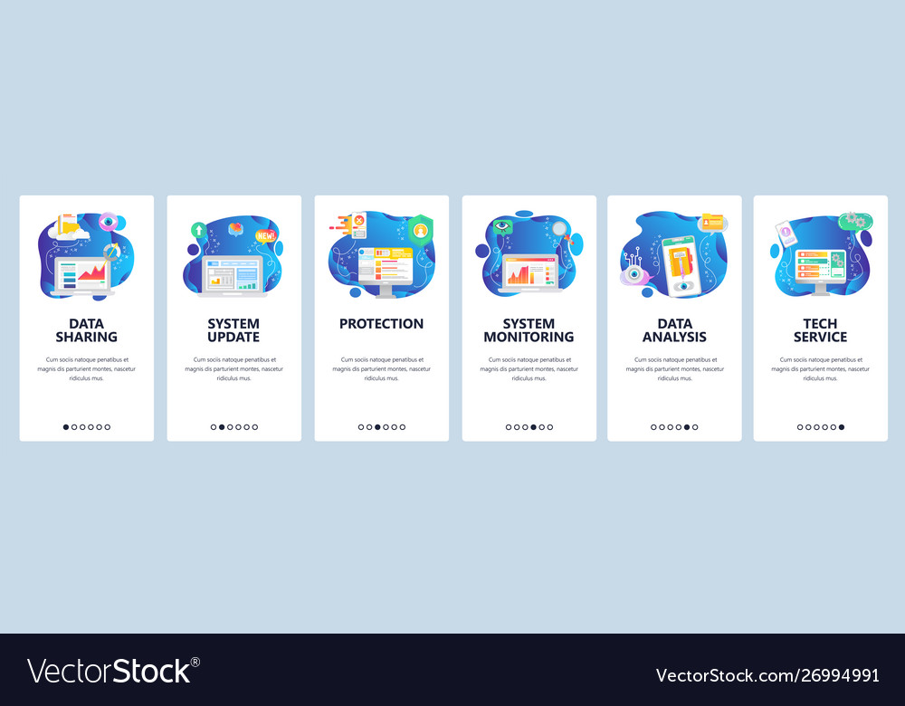 Mobile app onboarding screens data security