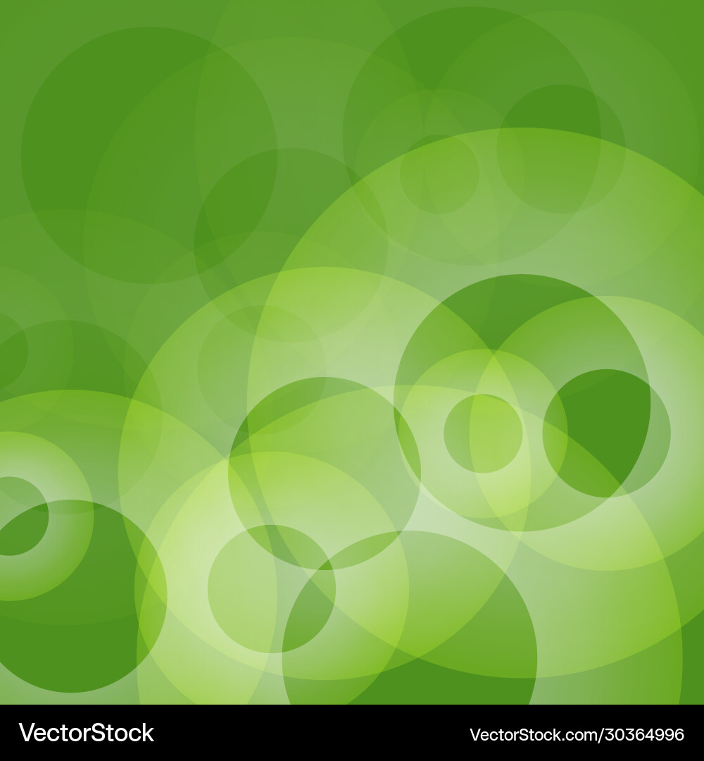 Abstract shapes background green bubbles Vector Image