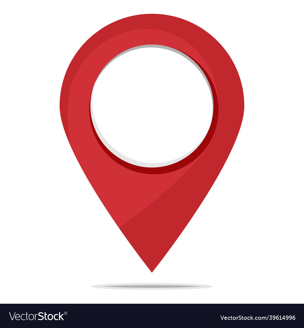Location indicator mark on the map flat element vector image Location indicator mark on the map flat element