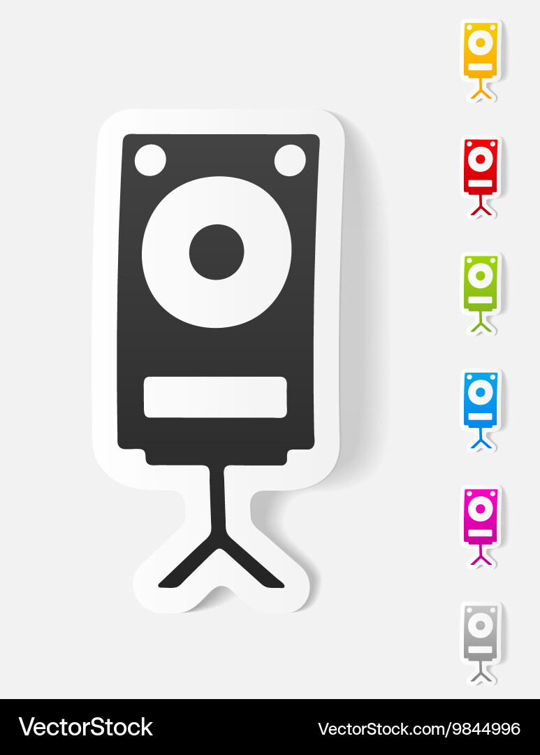 Realistic design element large audio speaker Vector Image
