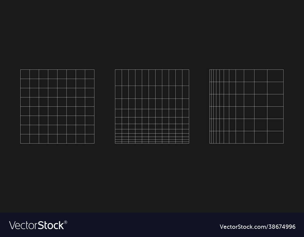 Set retrofuturistic grid digital cyber retro