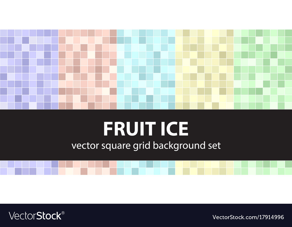 Square pattern set fruit ice seamless tile