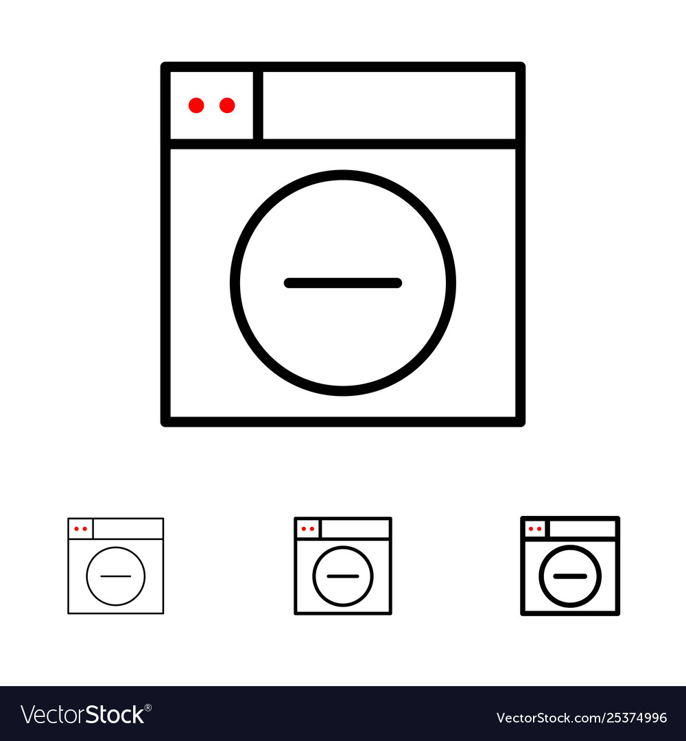 Web design less minimize bold and thin black line vector image Web design less minimize bold and thin black line