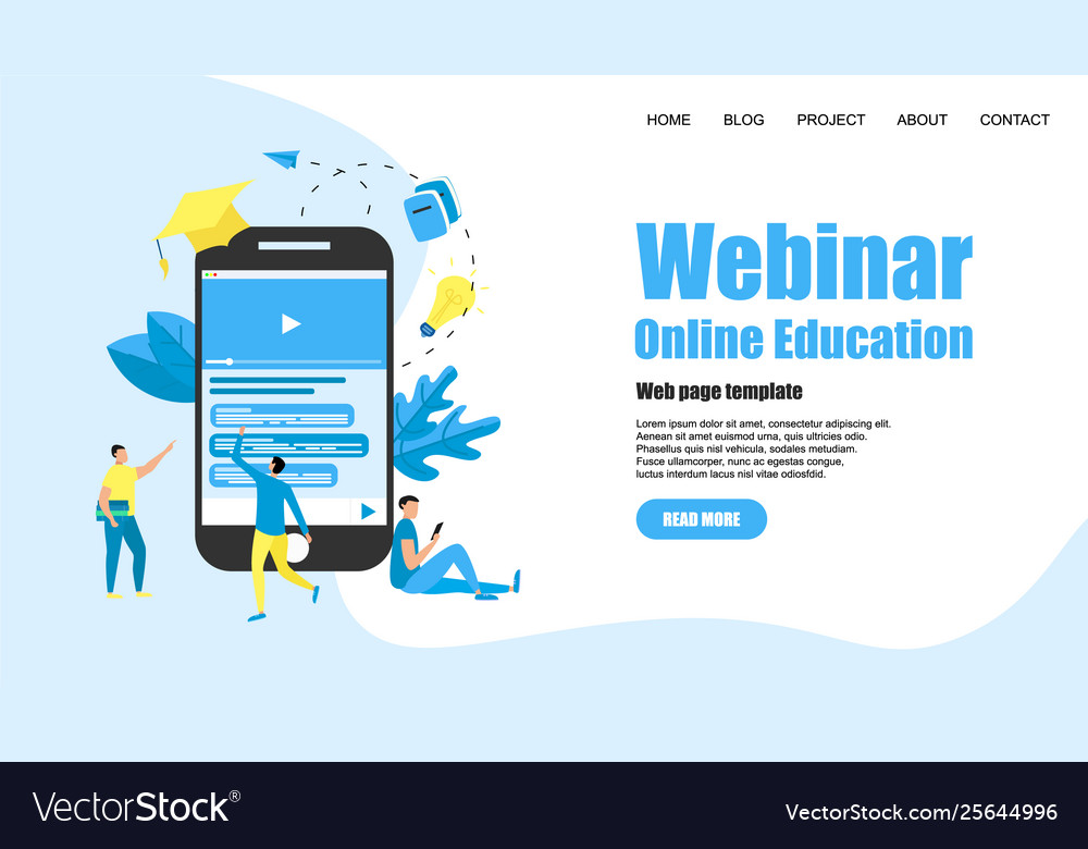 Web template webinar internet conference concept