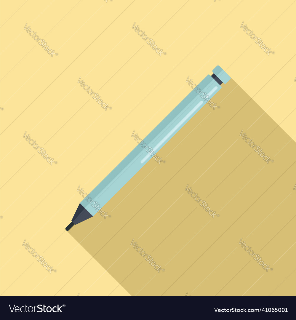 Artist Pen Icon Flat Ink Signature Royalty Free Vector Image